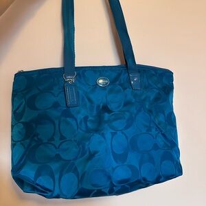 Coach Signature Tote Bag in Teal